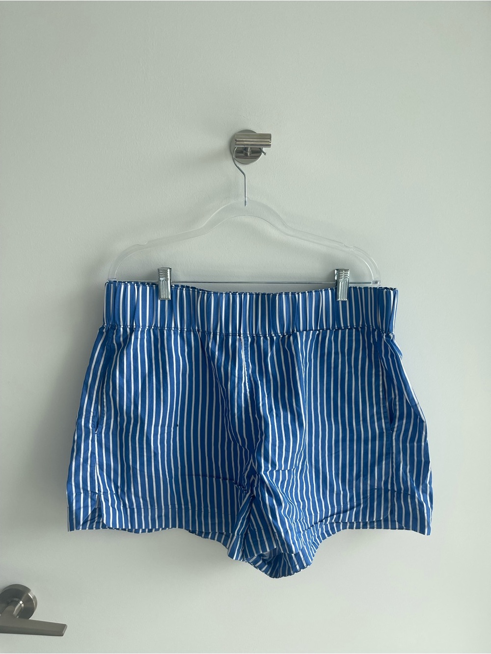 AYR Blue & White Striped Women's Shorts - Lightweight Summer Style